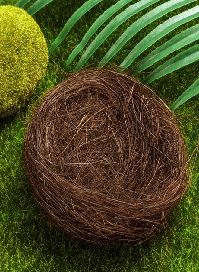 CAXUSD Simulated Bird Nest Decoration for Garden and Easter - Small Rustic Faux Bird Nest Plate Decor for Party Photography Props and Birdcage Accessories - Image 2
